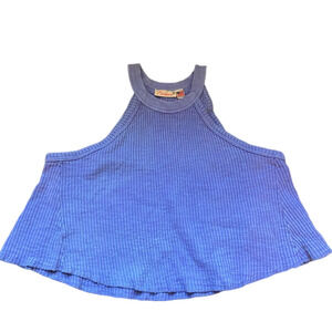 NWOT Anthropologie Maronie Blue Waffle Knit Tank Top